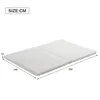 A white foldable mattress is shown from a slightly elevated side angle, with dimensions indicated. Produktbild-Vorschau