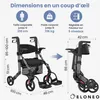 ELONEO 2in1 Rollstuhl Rollator faltbar und leicht mit Sitz, Produktbild-Vorschau 12
