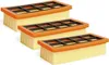 Three air filters are arranged diagonally on a white background. Produktbild-Vorschau