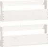 vidaXL Portascarpe a muro 2 pz. Bianco 59x9x23 cm in legno Anteprima dell’immagine prodotto 1