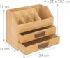 Organizer na biurko z bambusa - 2 szuflady, 5 przegródek Podgląd zdjęcia produktu 3