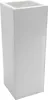 VIVANNO Pflanzkübel Zink BLOCK Säule, Weiß matt - 29x29x80 Produktbild-Vorschau 1