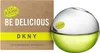 A product shot of DKNY Be Delicious perfume, including the perfume bottle and its packaging. Anteprima dell’immagine prodotto