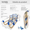 Luge en bois VIVIAN pliable avec dossier - marron Voir les images du produit 6