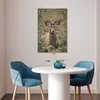 MuchoWow® Poster Hirsche - Geweihe - Blätter 60x90 cm - Produktbild-Vorschau 5