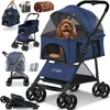 LOVPET® Carrello per cani 2 in 1: passeggino, trasportino e Anteprima dell’immagine prodotto 1