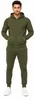 Herren Jogginganzug einfarbig 100% BW 586 Oliv M Produktbild-Vorschau 3