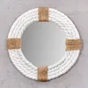 Spiegel Ø30cm Rund Weiß Natur Maritim Jute Seil Wandspiegel Produktbild-Vorschau 5