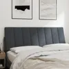 Kopfteil-Kissen "Hanko" Dunkelgrau 140 cm Samt Produktbild-Vorschau 3