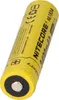 A close-up, angled shot of a yellow Nitecore 18650 lithium-ion battery against a white background. Anteprima dell’immagine prodotto