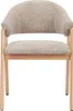 Stuhl mit Armlehnen 2er-Set - Bouclé-Stoff & Kautschukholz Produktbild-Vorschau 1
