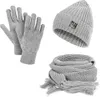 Damen Mütze Schal Handschuhe Set für Winter Beanie Produktbild-Vorschau 1