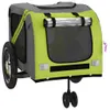 vidaXL Cani da Rimorchio per Biciclette Verde e Nero Anteprima dell’immagine prodotto 4