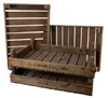 Three wooden crates are stacked and arranged in a way that suggests they are for display or storage. Produktbild-Vorschau