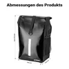 Torba na bagażnik Wiltec czarna, bagażnik rowerowy 16 l, Podgląd zdjęcia produktu 3