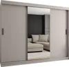 Šatníková skriňa 250 cm CASANDRA so zrkadlom - kašmír Náhľad obrázku produktu 3