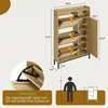 Schuhschrank aus Rattan mit 3 Klappschubladen und Produktbild-Vorschau 2