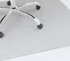 The base of an office chair with wheels rests on a light gray floor mat. Produktbild-Vorschau