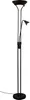 A black floor lamp with a reading light. Produktbild-Vorschau