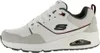 A side view of a white Skechers sneaker. Voir les images du produit