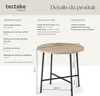 Table de salle à manger industrielle Ronde Ennis 80x76cm - Voir les images du produit 6