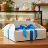 KAPAK Tortenkarton Weiß 21x21x8 cm mit Griff für Bento Produktbild-Vorschau 4