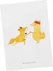 Mr. & Mrs. Panda Postkarte Füchse Hochzeit - Weiß - Produktbild-Vorschau 1