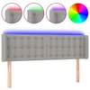 vidaXL LED Kopfteil Hellgrau 147x16x78/88 cm Stoff - LED Produktbild-Vorschau 3