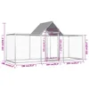 vidaXL Hühnerstall 3x1x1,5 m Verzinkter Stahl Produktbild-Vorschau 12