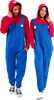 Two people wearing Mario-themed onesies. Produktbild-Vorschau