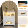 Nachttisch mit Steckdose & USB, 2 Led Licht mit 2 Produktbild-Vorschau 8