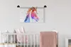 MuchoWow® Wandteppich Wandbehang Pferd - Rosa - Lila - Produktbild-Vorschau 2