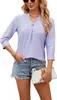 ASKSA Damen T-Shirt 3/4 aermel Aushoehlen Bluse Produktbild-Vorschau 1