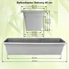 MePla - Set - Balkonkasten Balcony 40 cm + Untersetzer - Produktbild-Vorschau 3