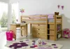 Relita Halbhohes Spielbett ALEX Buche massiv natur lackiert Produktbild-Vorschau 3