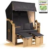 Strandkorb Ostsee 2-Sitzer 120cm breit in beige anthrazit Produktbild-Vorschau 1