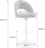 A diagram showing the dimensions of a bar stool. Produktbild-Vorschau
