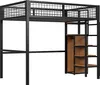 OKWISH Lit Mezzanine 140x200 Cm - Double Avec Échelle Voir les images du produit 7