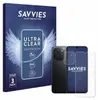 A product packaging box for screen protectors, with a phone and screen protectors shown next to it. Produktbild-Vorschau