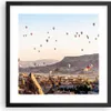 Gerahmtes Poster - Schwarzer Rahmen - Berge Ballon Flug - Produktbild-Vorschau 1