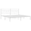 vidaXL Struttura letto con testiera in metallo bianco Anteprima dell’immagine prodotto 4