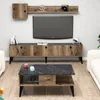 skye-decor Wohnzimmermöbel-Set Lidya 1, Nussbaum, 100% Produktbild-Vorschau 2