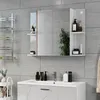 Szafka łazienkowa z lustrem Vicco Irma Biały/biały wysoki Podgląd zdjęcia produktu 3