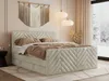 MKS MEBLE Boxspringbett 200x200 mit Bettkasten Matratze H4 Produktbild-Vorschau 1