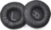 Two black ear pads for headphones, labeled 'L' and 'R'. Anteprima dell’immagine prodotto