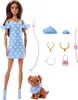 Barbie Twinning Looks Modepuppe mit Hündchen, Produktbild-Vorschau 4