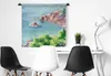 MuchoWow® Wandteppich Wandbehang Meer - Berge - Wald 90x90 Produktbild-Vorschau 3