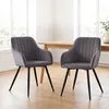 Relaxdays Esszimmerstuhl, 2er Set, Samt, Metallbeine,  Produktbild-Vorschau 5