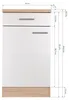 Unterschrank Küchenschrank mit Schublade 50 cm Eiche Produktbild-Vorschau 7