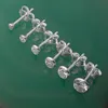 Solitär Ohrstecker Silber 925 Ohrringe mit Zirkonia 4 mm Produktbild-Vorschau 3